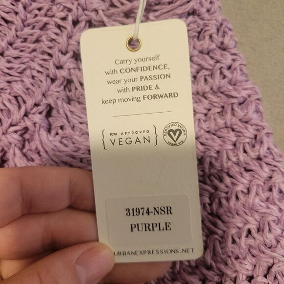 Urban Expression Purple Woven Straw Crossbody Bag NWT - Picture 3 of 6